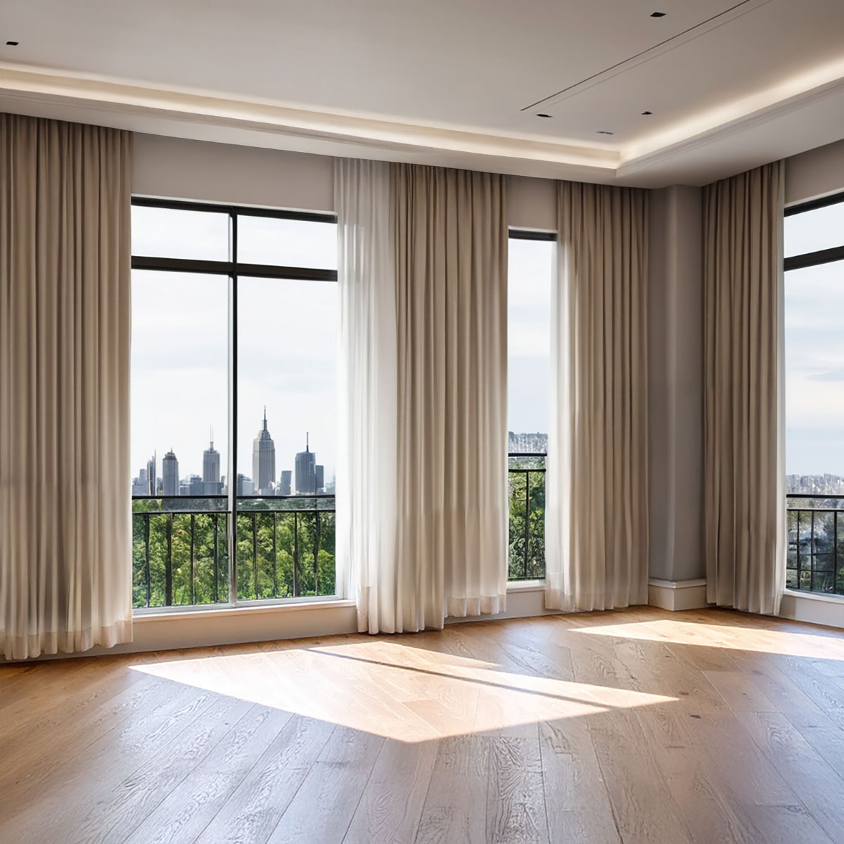 Empty staged room