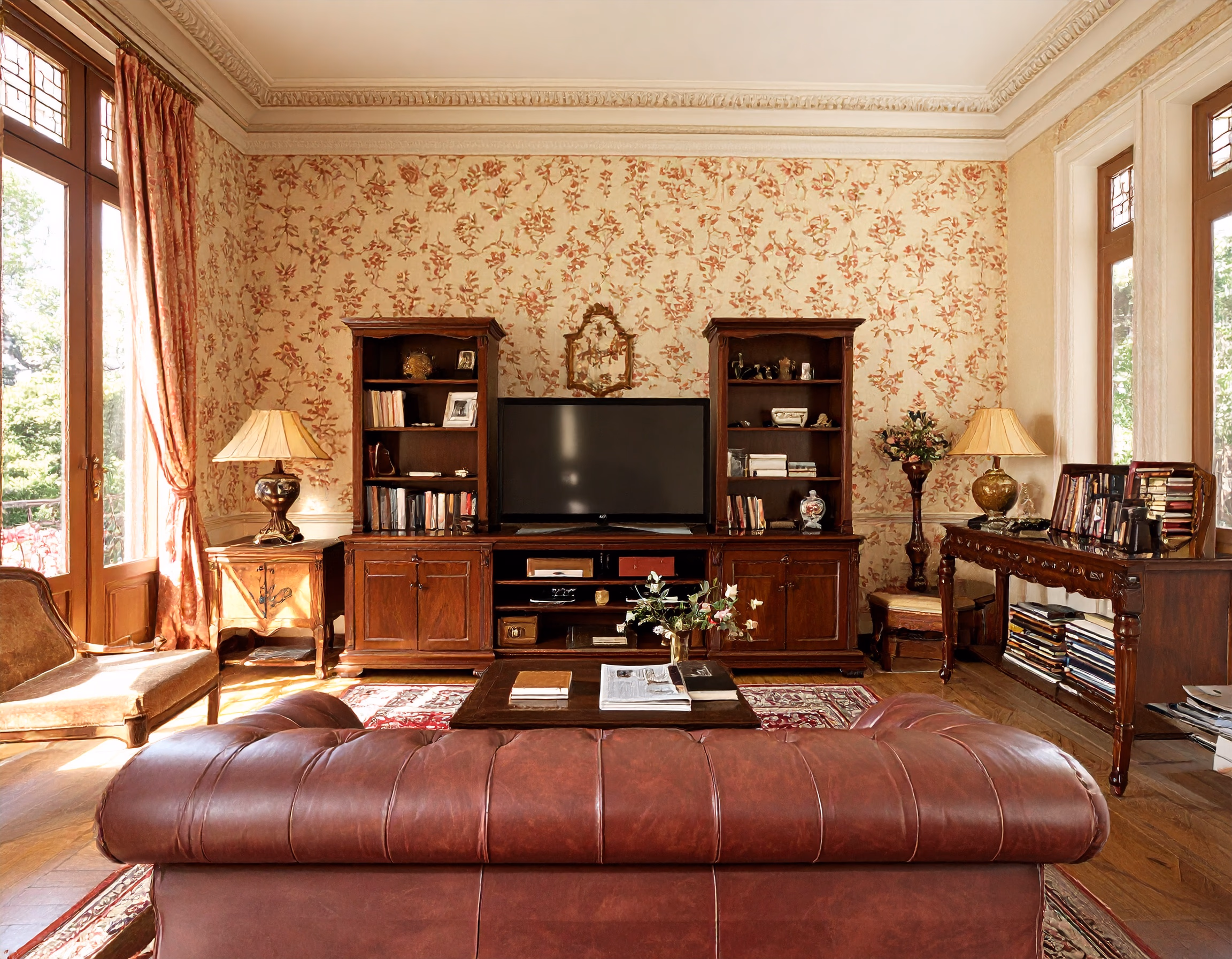 Before: Vibrant Living Room Redesign