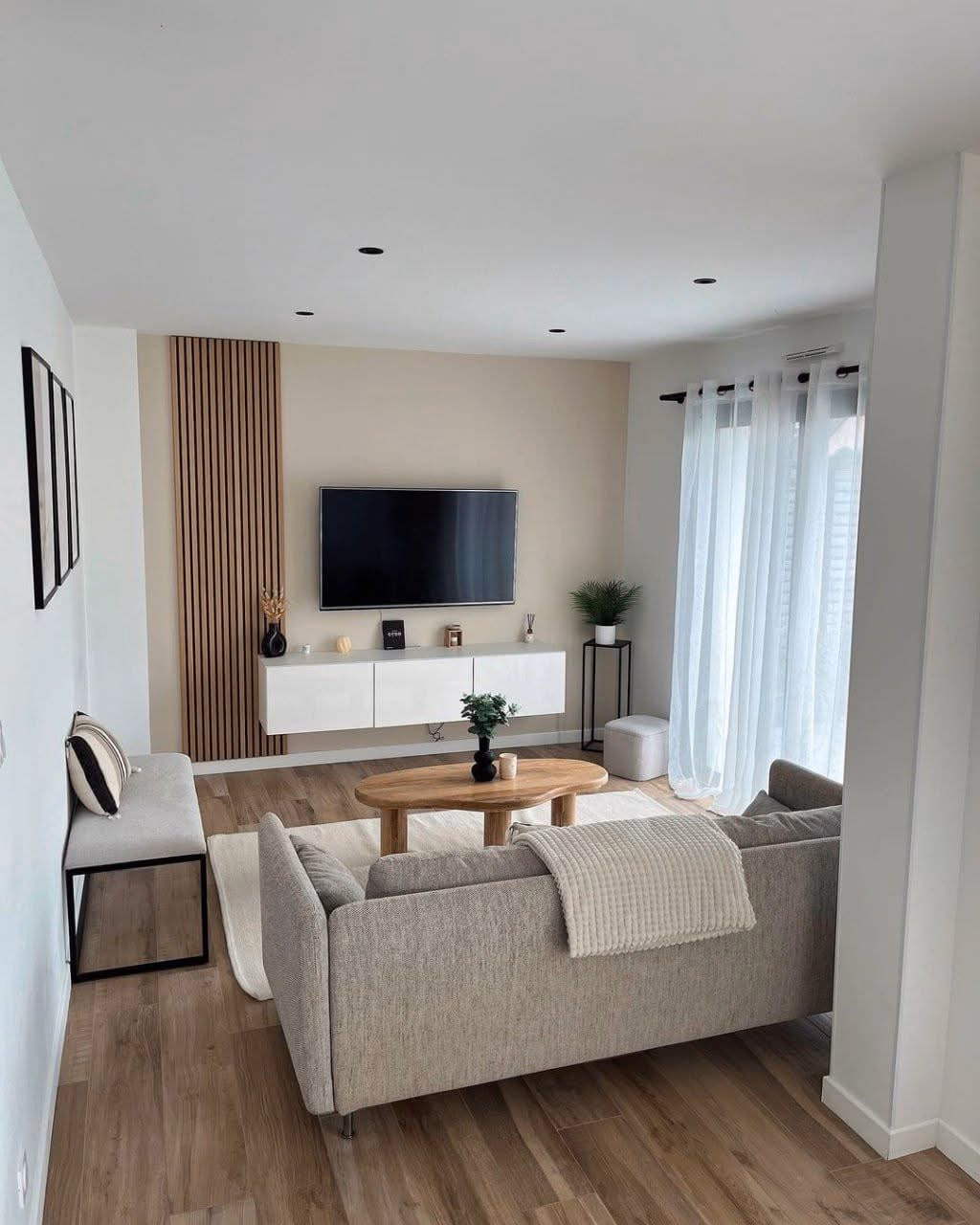 After: Modern Living Room Wall Transformation