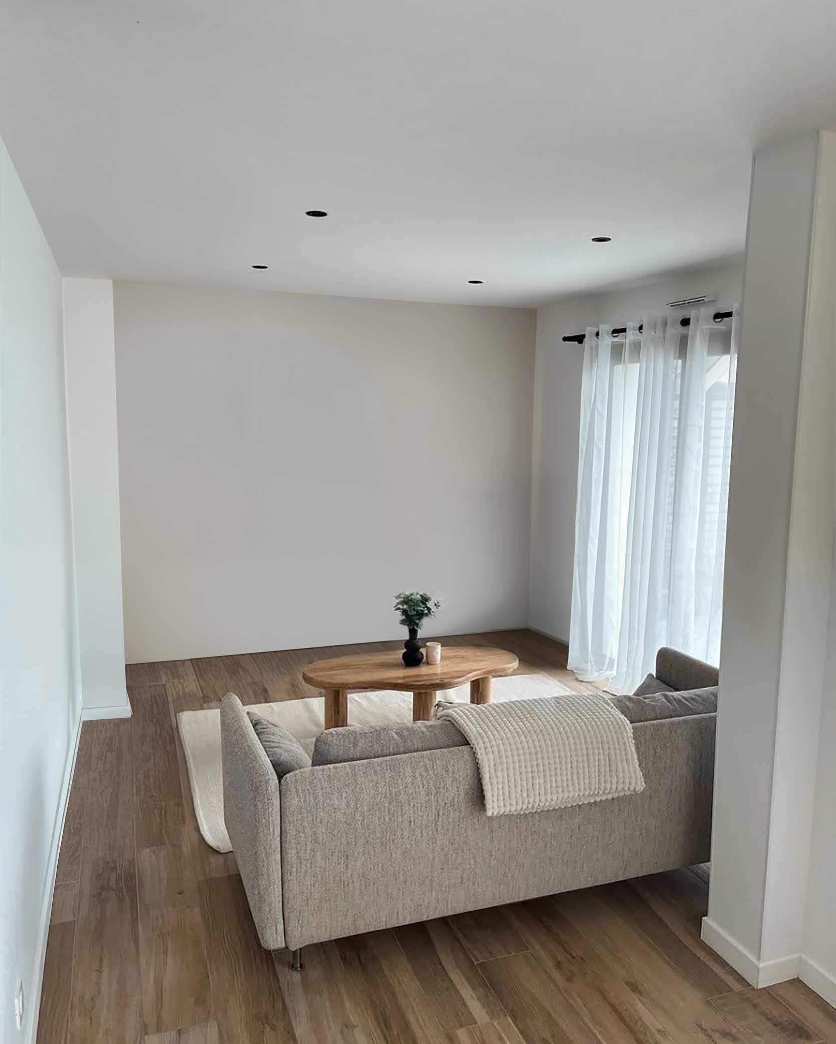 Before: Modern Living Room Wall Transformation
